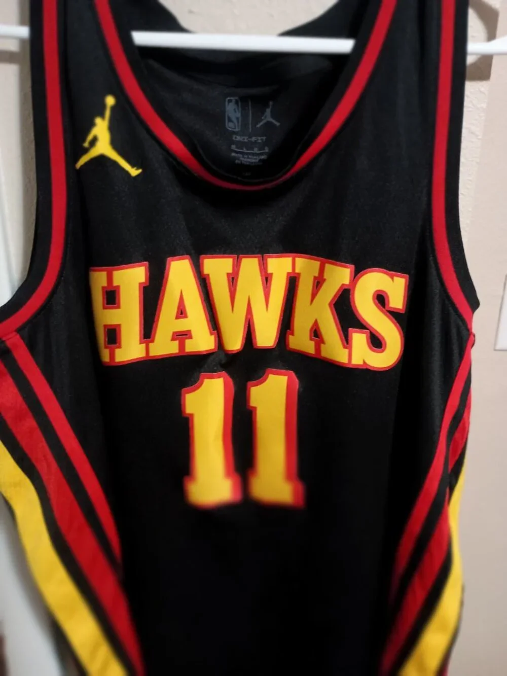 Atlanta Hawks #11 Trae Young Jordan Statesman Swingman Jersey Size Large